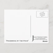 "Pondering am Teich" - Postkarte (Rückseite)