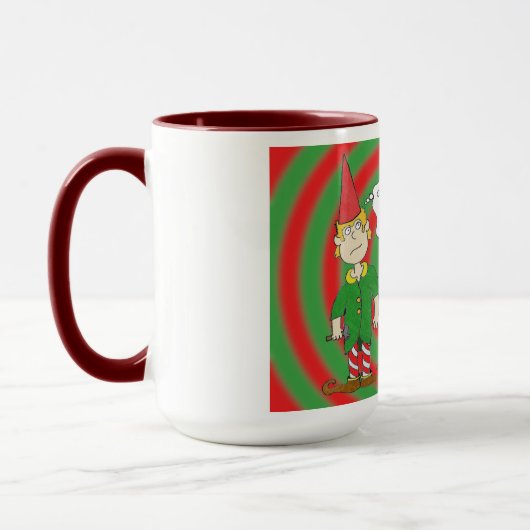 Pondering Elf Combo Tasse, 15 oz Tasse (Links)