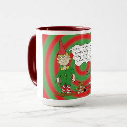 Pondering Elf Combo Tasse, 15 oz Tasse