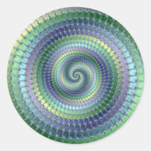 Pondering - Fraktal Runder Aufkleber (Vorderseite)