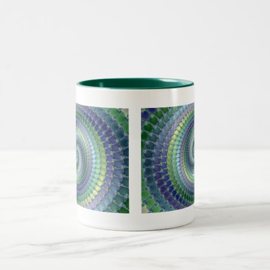 Pondering - Fraktal Zweifarbige Tasse (Mittel)