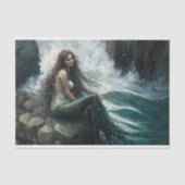 Pondering Mermaid Seidenpapier (Vorderseite)