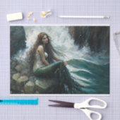 Pondering Mermaid Seidenpapier (Handwerk)