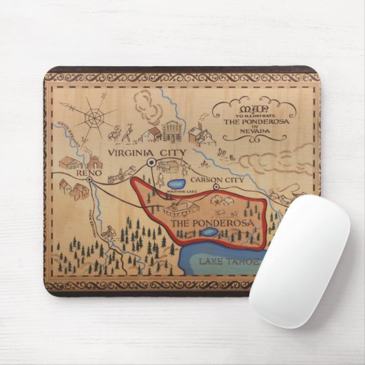 PONDEROSA KARTEN-MAUSUNTERLAGE MOUSEPAD (Mit Mouse)