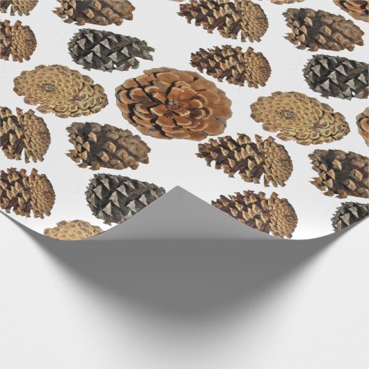 Ponderosa Pine Cone Wrapping Paper Geschenkpapier (Ecke)