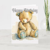 Ponding Little Teddy Bear Karte (Vorderseite)