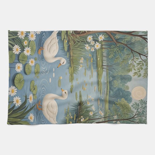 Pondseitige Ruhe Geschirrtuch (Horizontal)