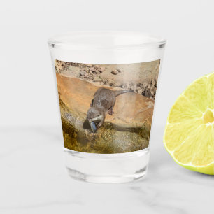 **"Pondside Fest: Ein Otter und seine Fänge"** Schnapsglas