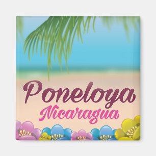 Poneloya Nicaragua Strand Reiseplakat Magnet