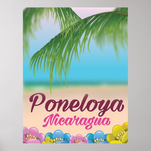 Poneloya nicaragua Strandproster Poster (Vorne)