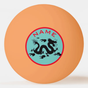 PONG BALL MIT DRAGON INSIGNIA TISCHTENNISBALL
