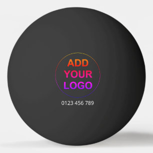 Pong-Ball mit schwarzem Logo Tischtennisball
