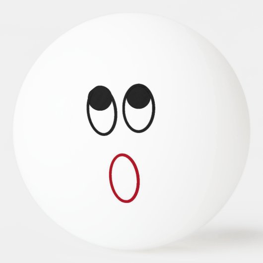 Pong-Ball mit Shock Face Ping Tischtennisball (Rückseite)