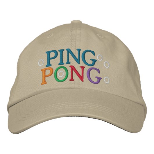 PONG BESTICKTE KAPPE (Vorderseite)