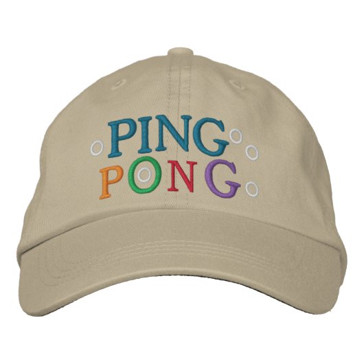 PONG BESTICKTE KAPPE (Vorderseite)