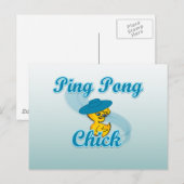 Pong Chick #3 Postkarte (Vorne/Hinten)