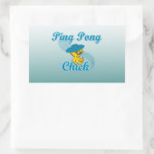 Pong Chick #3 Rechteckiger Aufkleber (Tasche)