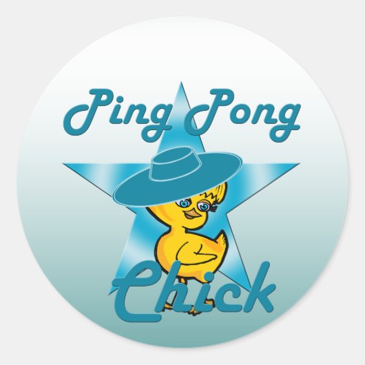 Pong Chick #7 Runder Aufkleber (Vorderseite)