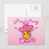 Pong Chick #8 Postkarte (Vorne/Hinten)