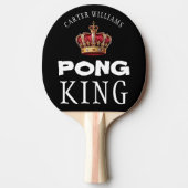 Pong King Crown Personalisiert Black oder Custom Tischtennis Schläger (Vorderseite)