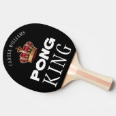 Pong King Crown Personalisiert Black oder Custom Tischtennis Schläger (Seitenansicht)