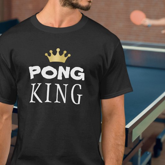 PONG KING Gold Crown T-Shirt