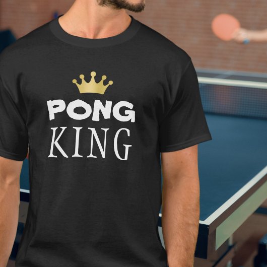 PONG KING Gold Crown T-Shirt