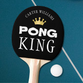 PONG KING Personalisiert bearbeitbares Schwarz Tischtennis Schläger