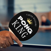 PONG KING Personalisiert bearbeitbares Schwarz Tischtennis Schläger