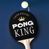 PONG KING Personalisiert bearbeitbares Schwarz Tischtennis Schläger