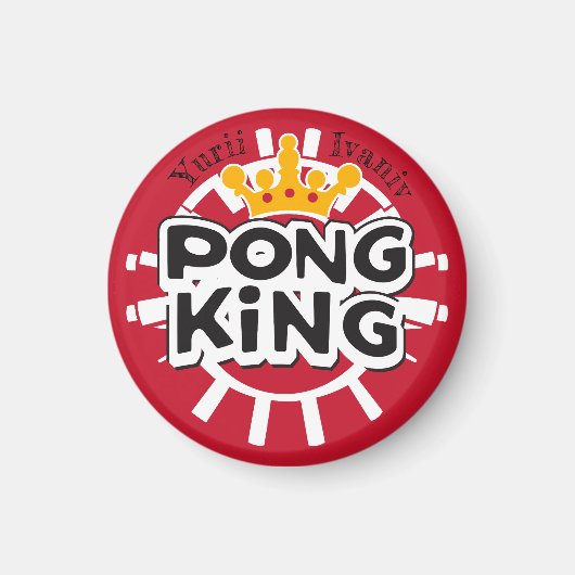 Pong King Red Magnet (Vorne)