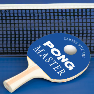 PONG MASTER Personalisiert Editable Blue Tischtennis Schläger