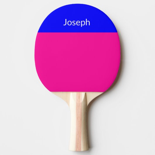 Pong Paddle Blue Pink Tischtennis Schläger (Vorderseite)
