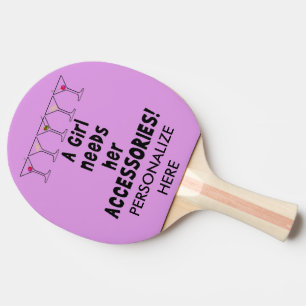 PONG PADDLE, EIN MÄDCHEN BRAUCHT ZUGANGSGESELLSCHA TISCHTENNIS SCHLÄGER