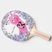 Pong Paddle floral Pink Tischtennis Schläger (Seitenansicht)