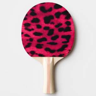 Pong Paddle/Hot Pink Leopard Druck Tischtennis Schläger