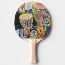 Pong Paddle mit Djembe Drums