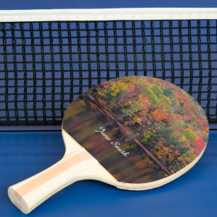 Pong Paddle Paddel im Herbst lässt Fallfarben fall Tischtennis Schläger