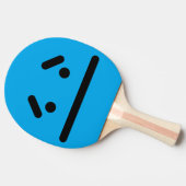 Pong Paddle Paddle Paddel Sad Blank Face Blue Tischtennis Schläger (Seitenansicht)