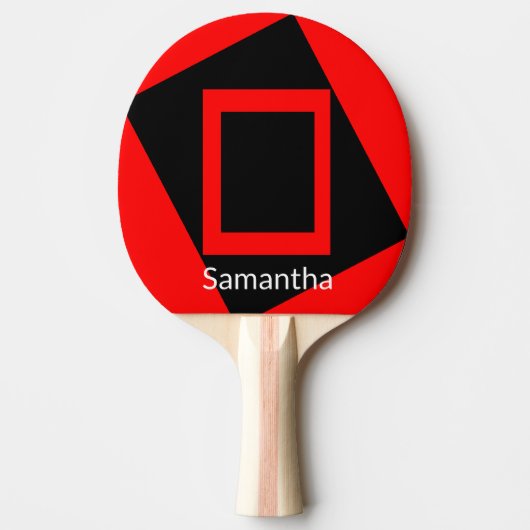 Pong Paddle Red Black Tischtennis Schläger (Vorderseite)