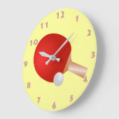 PONG PADDLE UND BALL GROßE WANDUHR (Winkel)