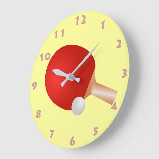 PONG PADDLE UND BALL GROßE WANDUHR (Winkel)