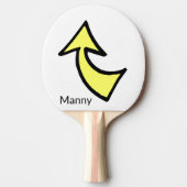 Pong Paddle Yellow Arrow Tischtennis Schläger (Vorderseite)