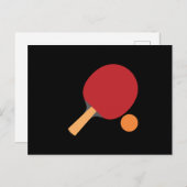 Pong Paddles Funny Table Tennis Long Einladungspostkarte (Vorne/Hinten)