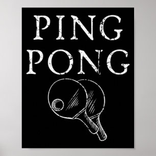 Pong Players Paddle Tischtennis Sportplatz Poster