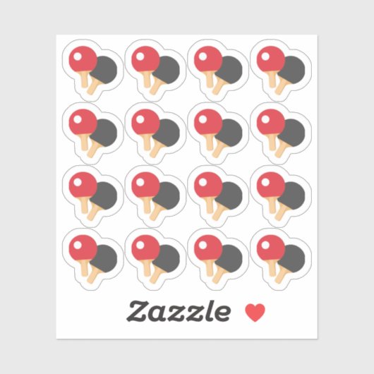 Pong Players Sportspiel Erinnerung Planer Aufkleber (Blatt)