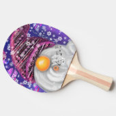 Pong Pong Paddle Gnome in Lila Hut Tischtennis Schläger (Seitenansicht)