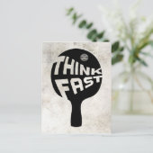 Pong Pong Think Fast Postkarte (Stehend Vorderseite)