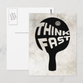 Pong Pong Think Fast Postkarte (Vorne/Hinten)