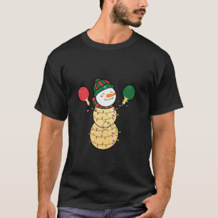 Pong Pong Weihnachtstisch Tennis Santa Snowman hat T-Shirt